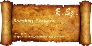 Rocskay Szemere névjegykártya